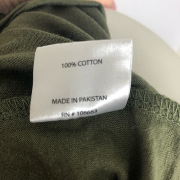 WTO2 Mens Olive Green Size M Side Zipper Short Tee - Picture 7 of 8